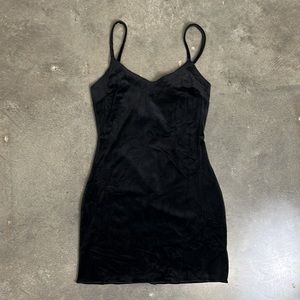 Velour Black Dress